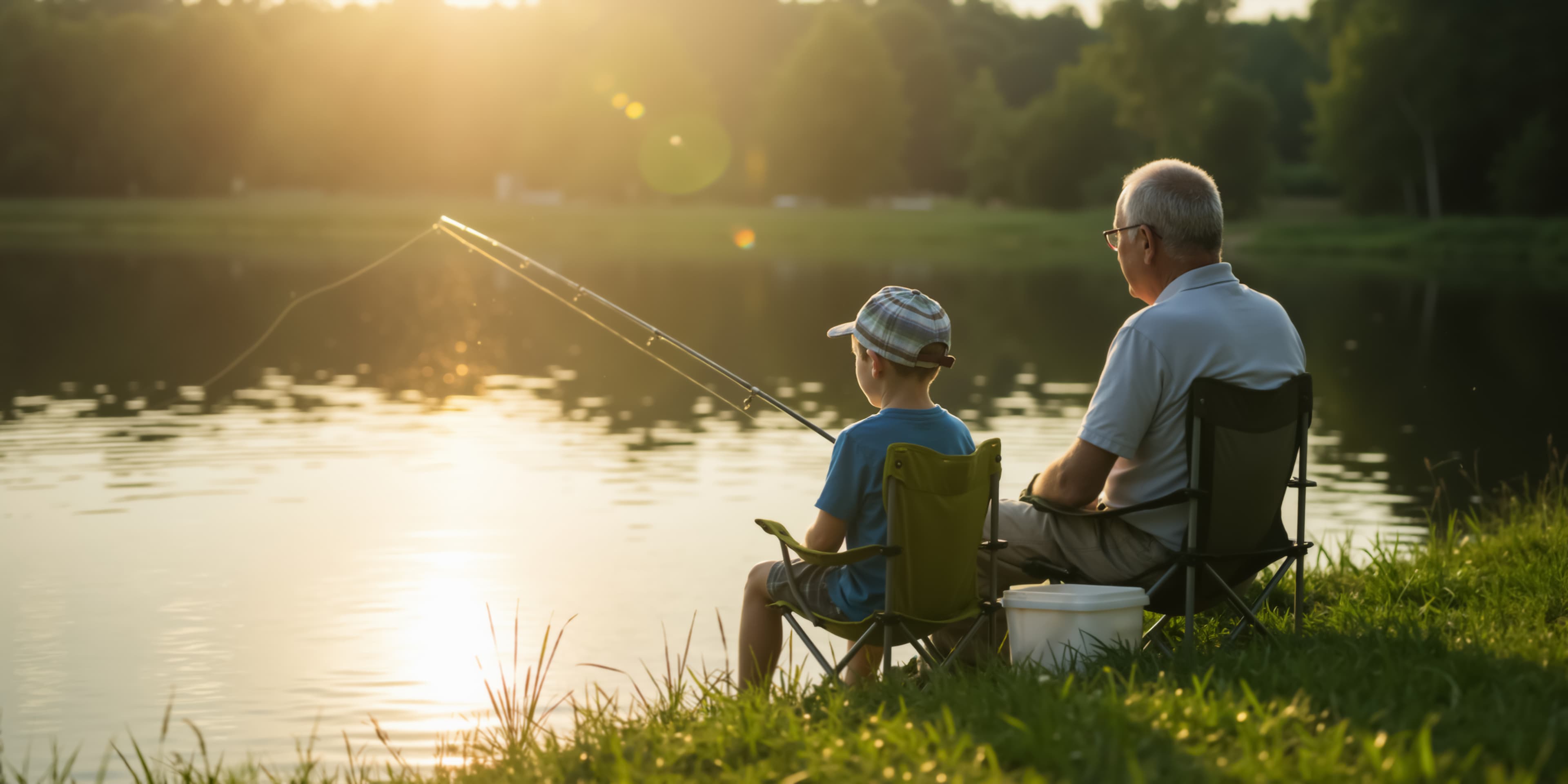 Family legacy - Grandparents and grandchildren walking outdoors